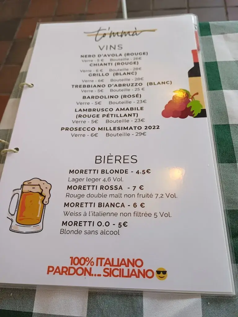 Menu_To’mmà - Cucina di Famiglia_Palavas-les-Flots_image_4