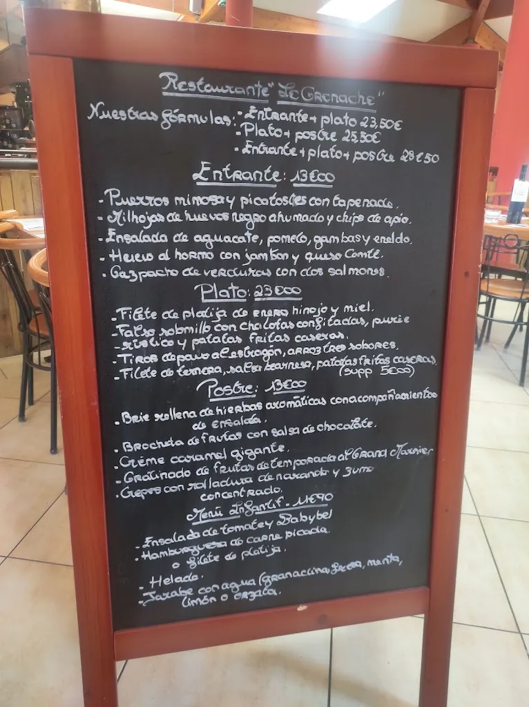Menu_Restaurant Le Grenache - Terra Vinea_Portel-des-Corbières_image_2