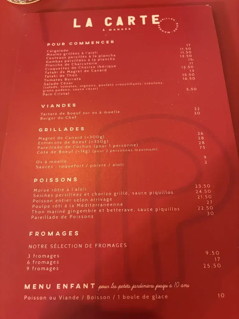 Menü_Restaurant Le Potager, Sigean_Sigean_Bild_1