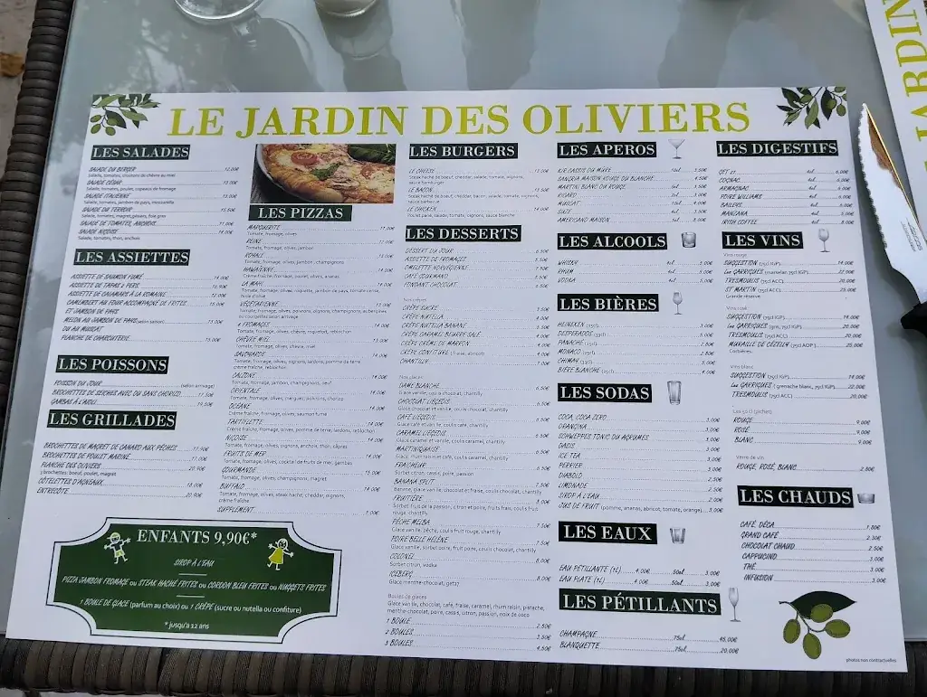 Menu_Le Jardin Des Oliviers_Sigean_immagine_3