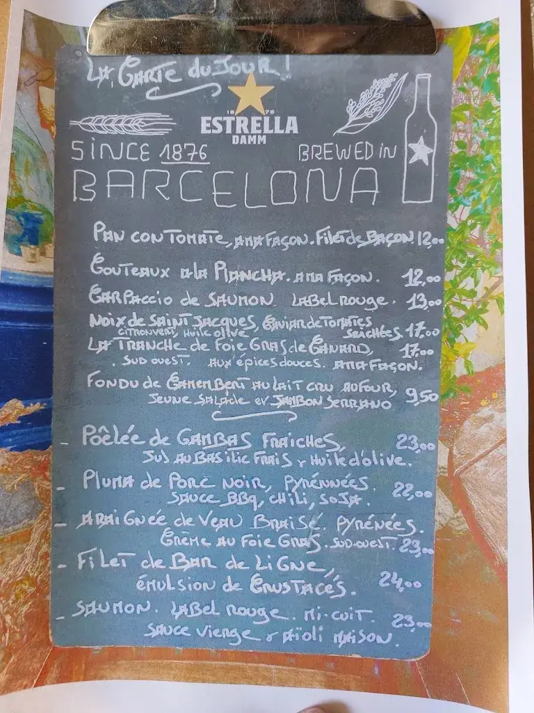 Menu_Les Beaux Arts_Bages_image_1