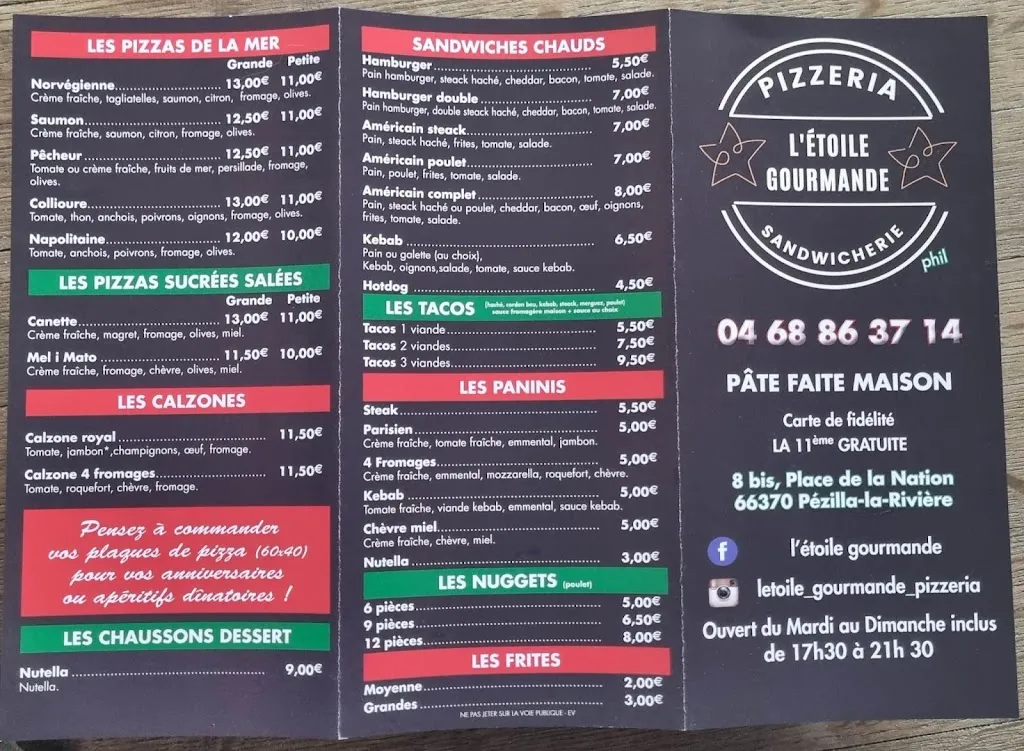 Menu_L'Etoile Gourmande_Pézilla-la-Rivière_image_3
