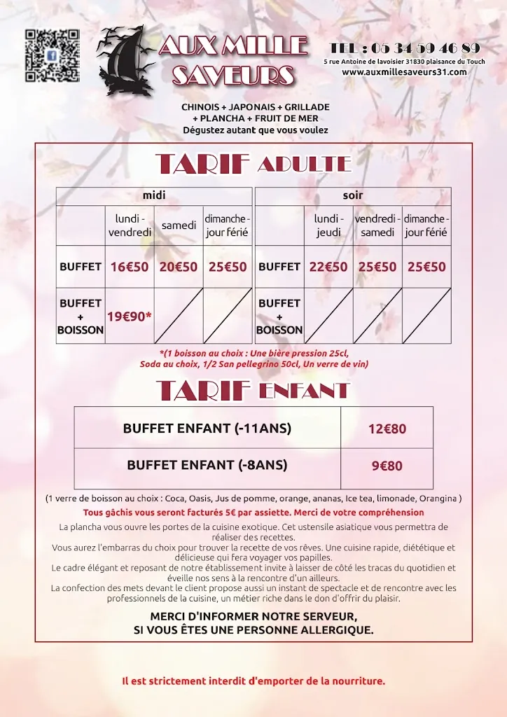 Menu_Aux mille saveurs buffet à volonté_Plaisance-du-Touch_image_1