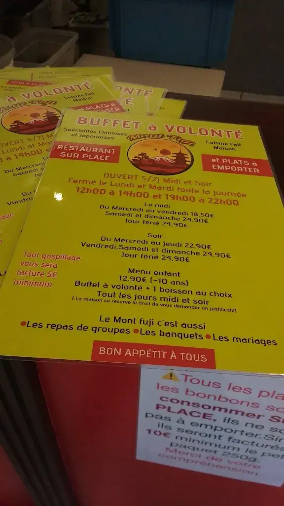Menu_Mont Fuji Restaurant Buffet à volonté chinois Japonais_Plaisance-du-Touch_image_1