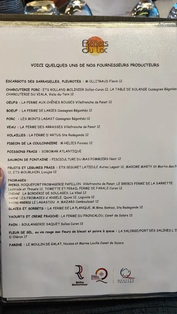 Menu_Restaurant/Bar Les Reflets du Lac_Salles-Curan_image_3