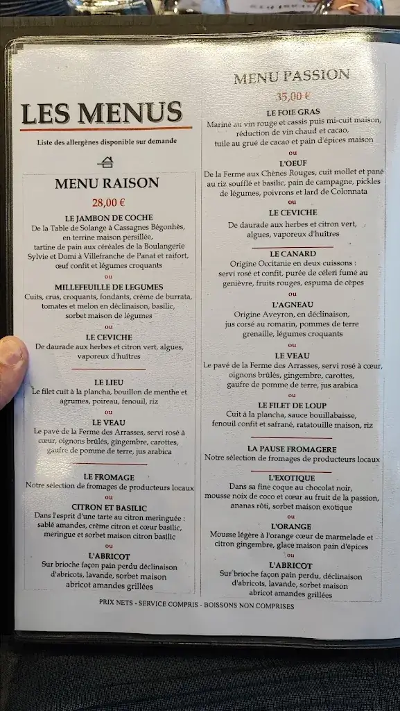 Menu_Restaurant/Bar Les Reflets du Lac_Salles-Curan_image_4