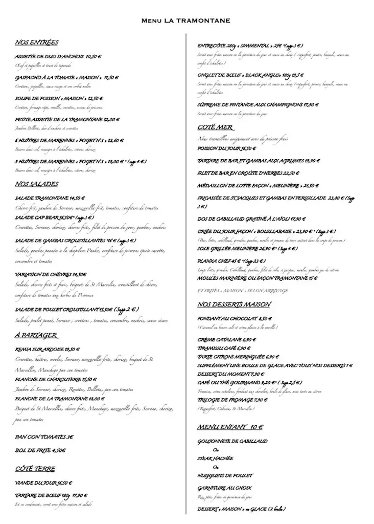 Menu_La Tramontane_Port-Vendres_immagine_1