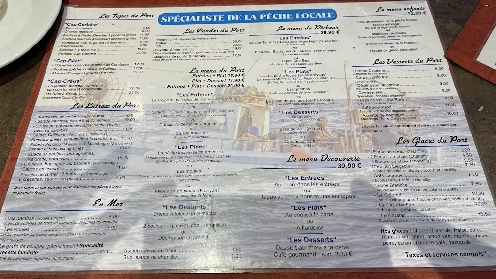 Menu_Restaurant du Port_Port-Vendres_image_2