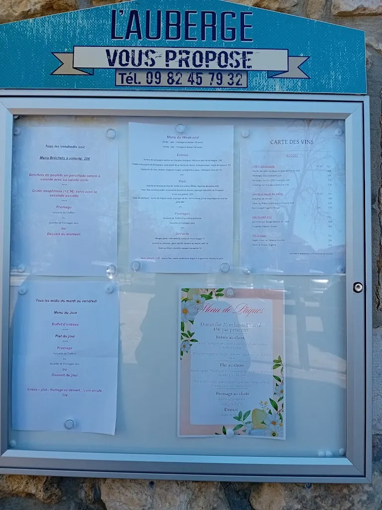 Menu_Auberge le REVERMONT_Meillonnas_image_2