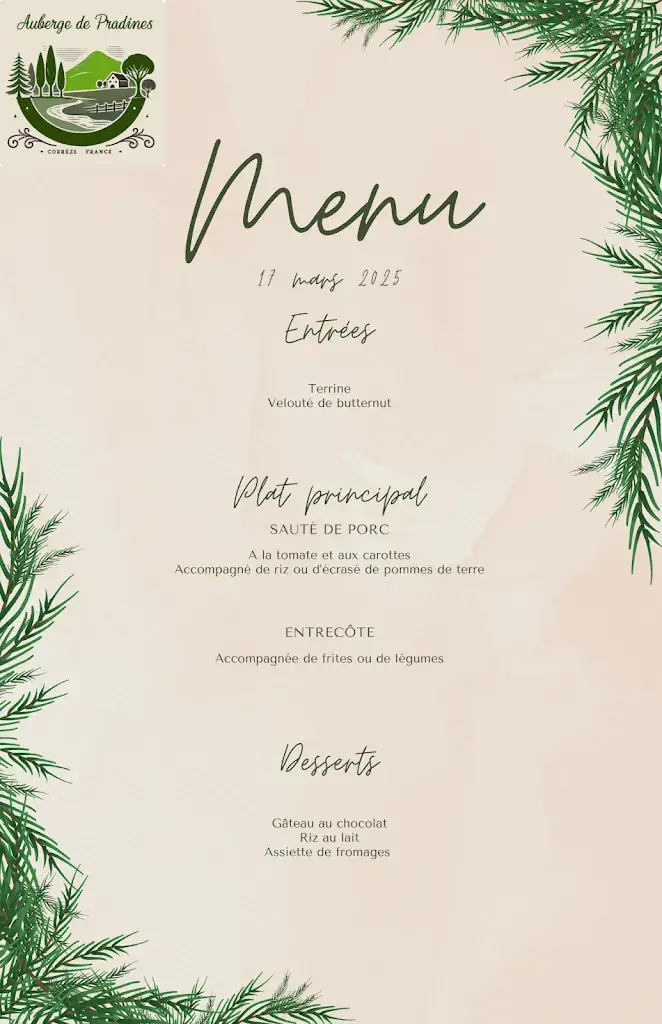 Menu_Auberge de Pradines_Pradines_image_3