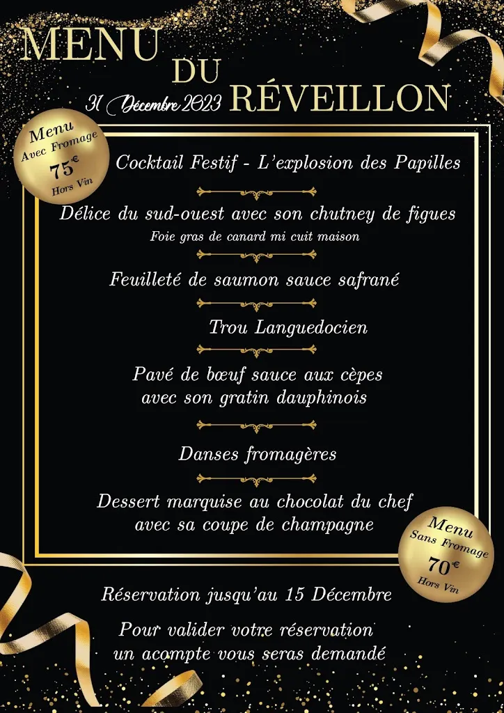 Menu_Restaurant ô ranch Portiragnes au bord du canal du midi_Portiragnes_image_1