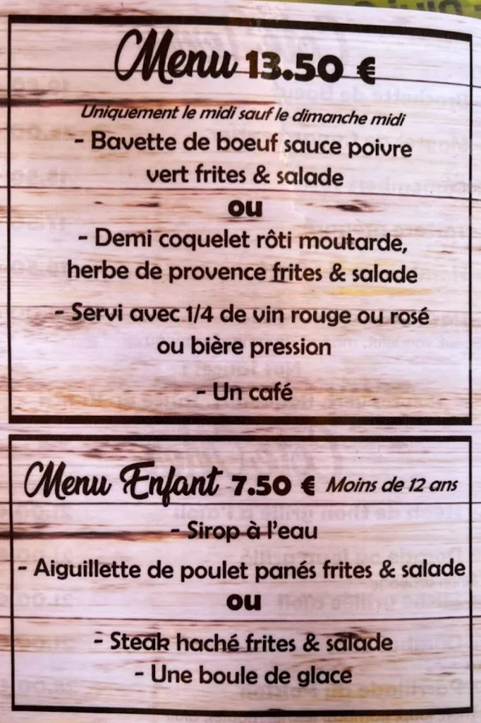 Menu_Restaurant ô ranch Portiragnes au bord du canal du midi_Portiragnes_image_3