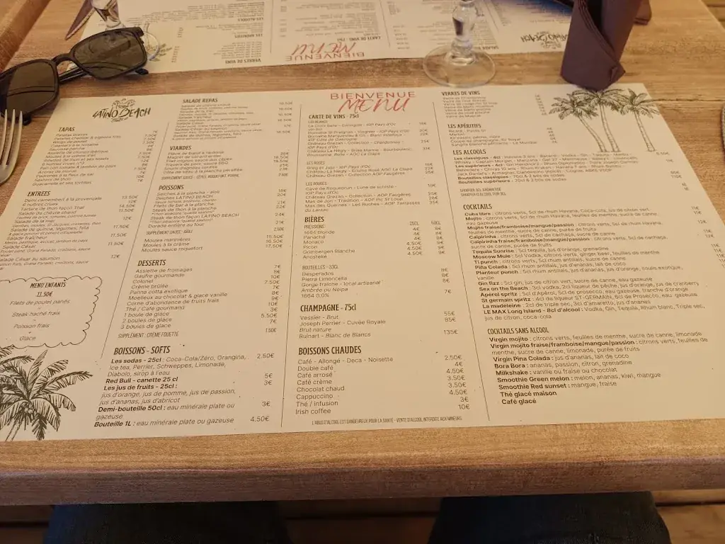 Menu_Latino beach restaurant_Sérignan_immagine_3