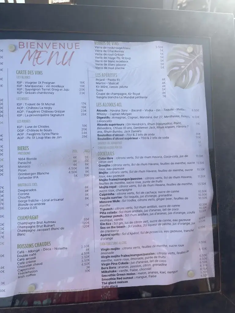 Menu_Latino beach restaurant_Sérignan_immagine_4
