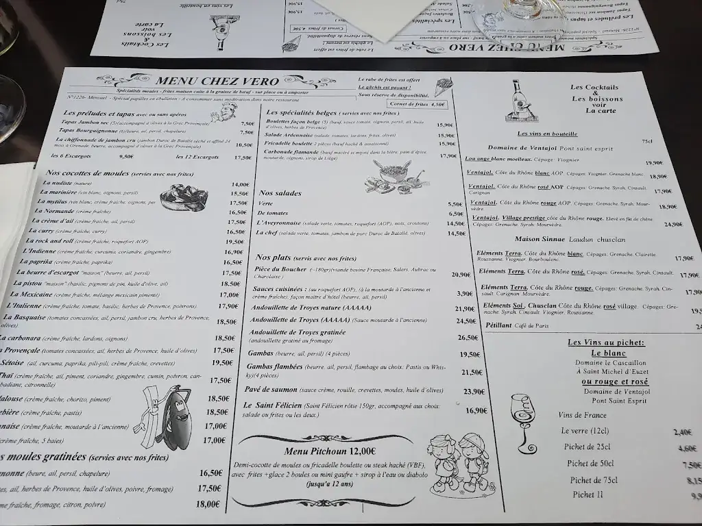 Menu_Chez Véro_Pont-Saint-Esprit_immagine_1