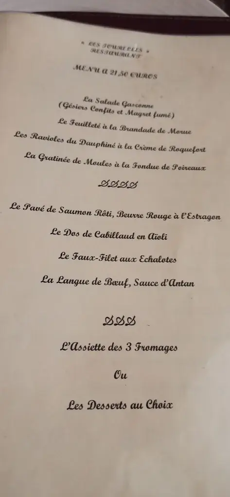 Menu_Restaurant Les Tourelles_Lamotte-du-Rhône_imagen_3