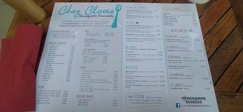 Menu_Guinguette Clovis_Saint-Alexandre_image_1