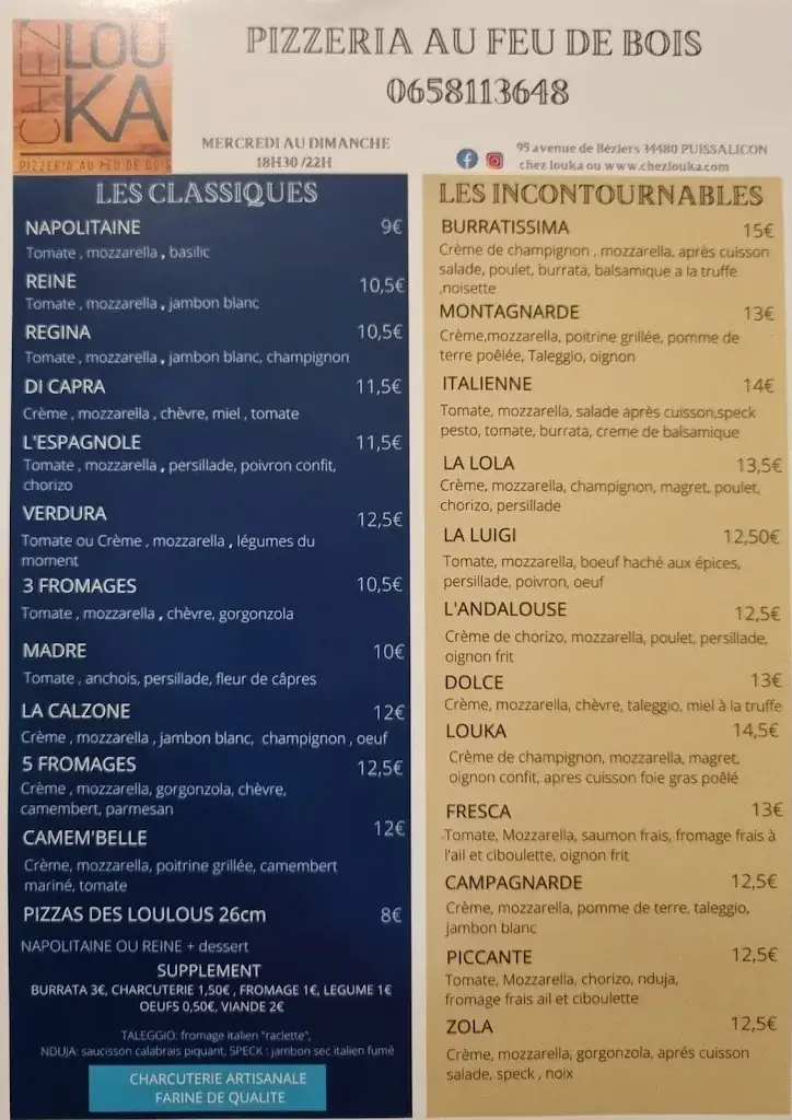 Menu_Pizzeria chez LOUKA_Puissalicon_image_3