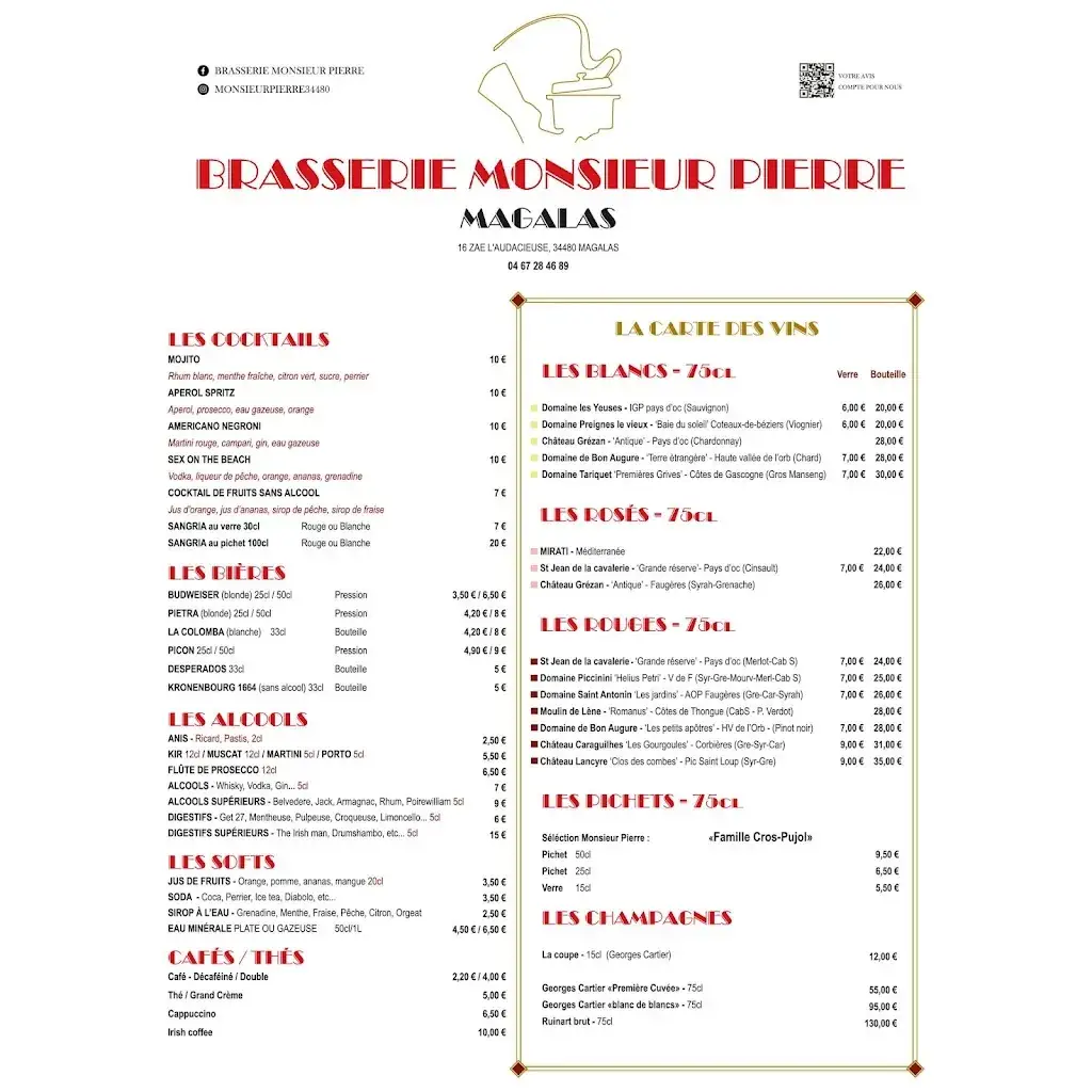 Menu_Brasserie Monsieur Pierre_Magalas_image_2