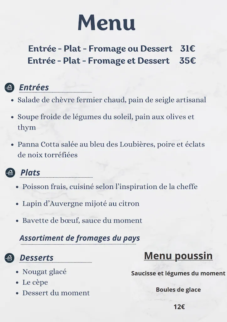 Menu_Restaurant La Calèche_Massiac_image_1