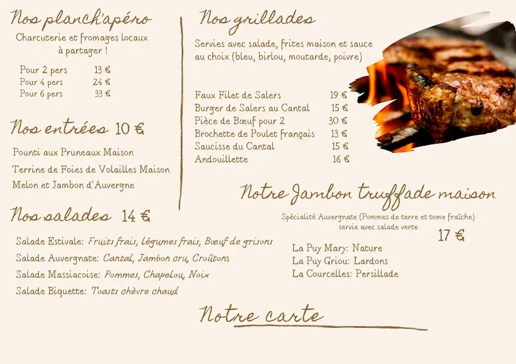 Menu_Restaurant Grill Le Courcelles_Massiac_image_2