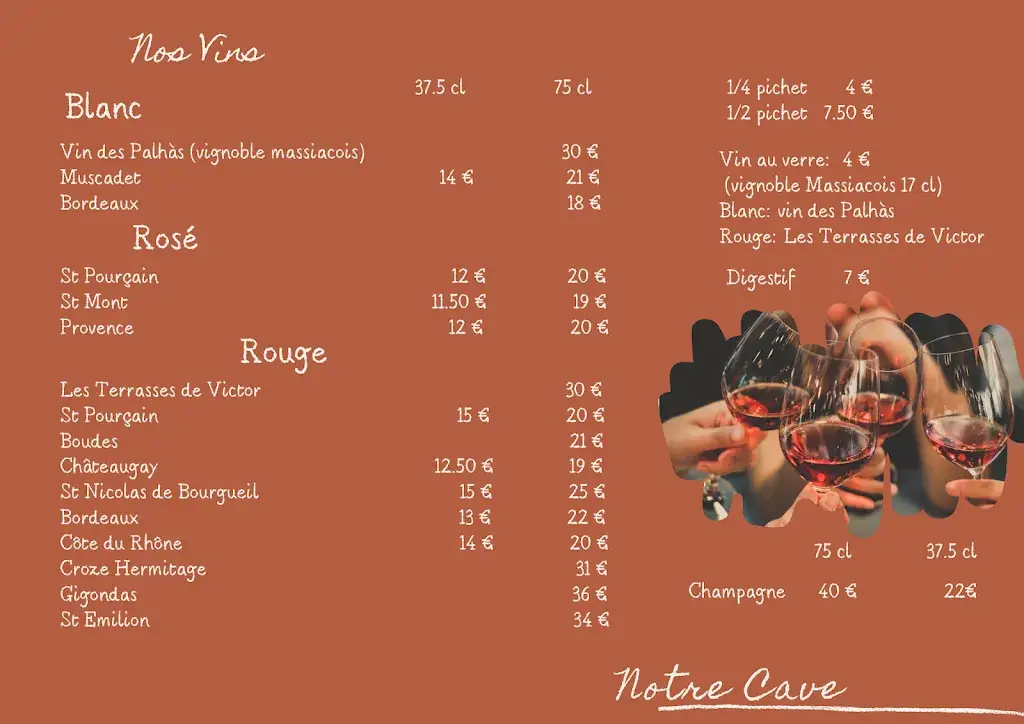 Menu_Restaurant Grill Le Courcelles_Massiac_image_4
