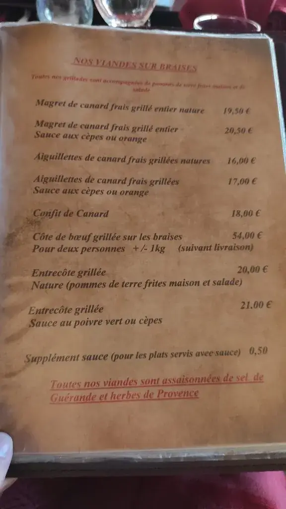 Menu_Restaurant La Vigne Haute_Castelfranc_image_4