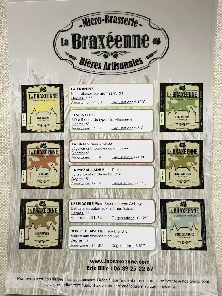Menu_La Braxéenne - Microbrasserie Artisanale_Pujaudran_image_2