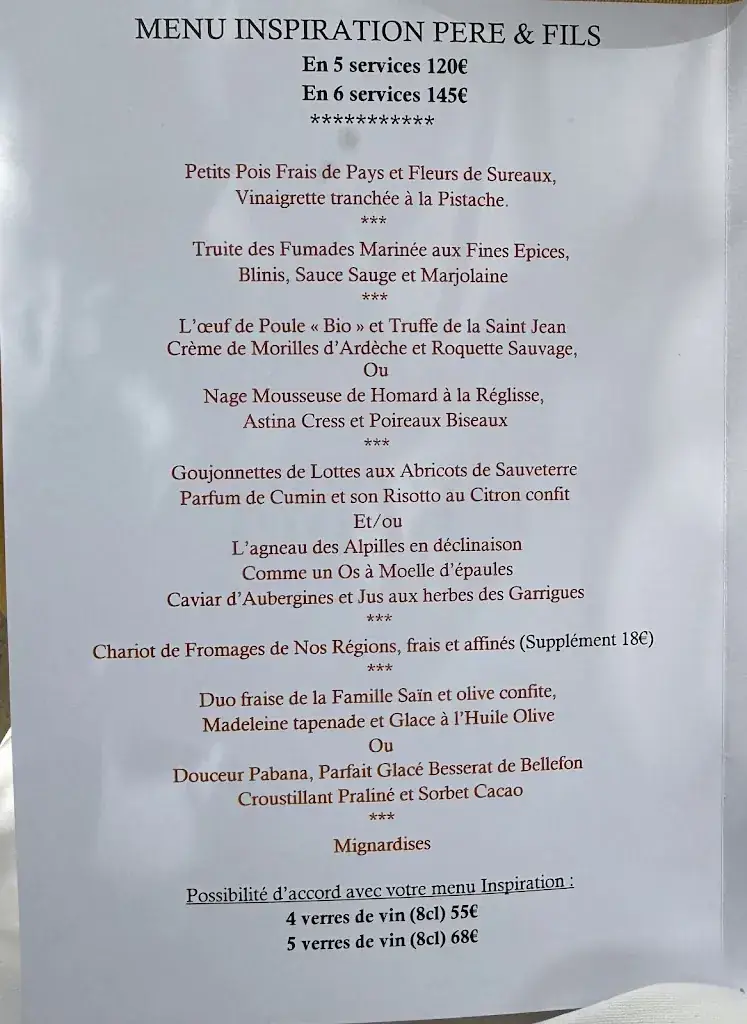 Menu_Maison Chenet – Entre Vigne et Garrigue_Pujaut_image_1