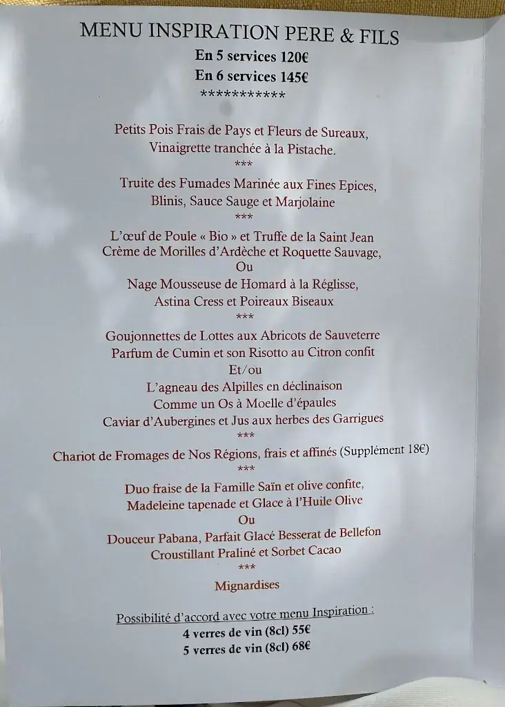 Menu_Maison Chenet – Entre Vigne et Garrigue_Pujaut_image_2