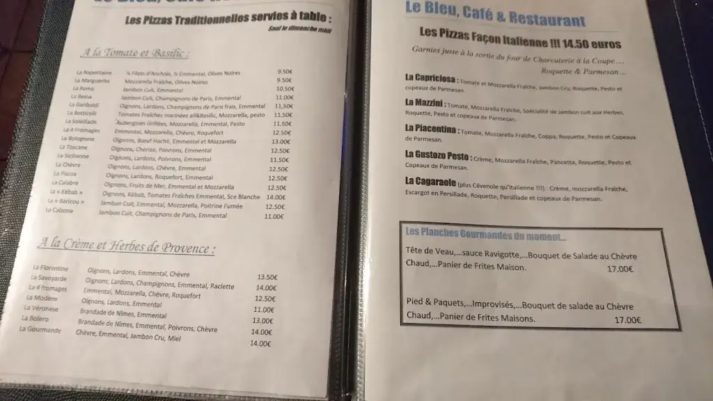 Menu_Café Restaurant Le Bleu_Quissac_image_3