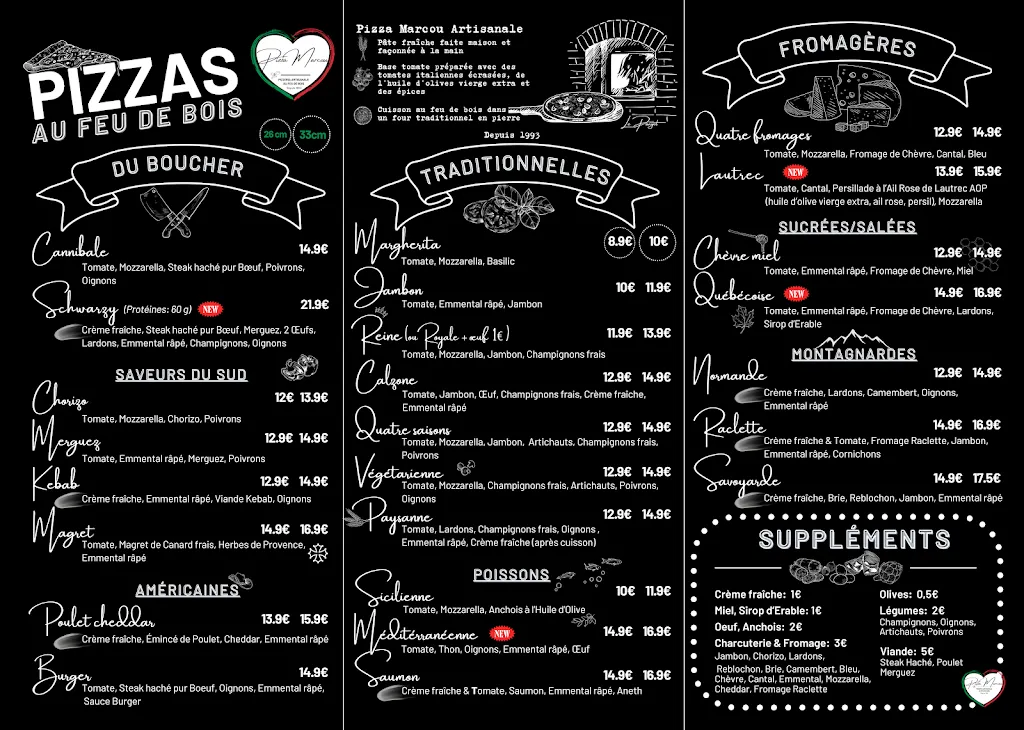 Menu_Pizza Marcou PUYLAURENS_Puylaurens_image_1