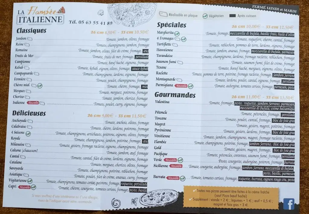 Menu_La Flambée Italienne_Réalmont_image_1