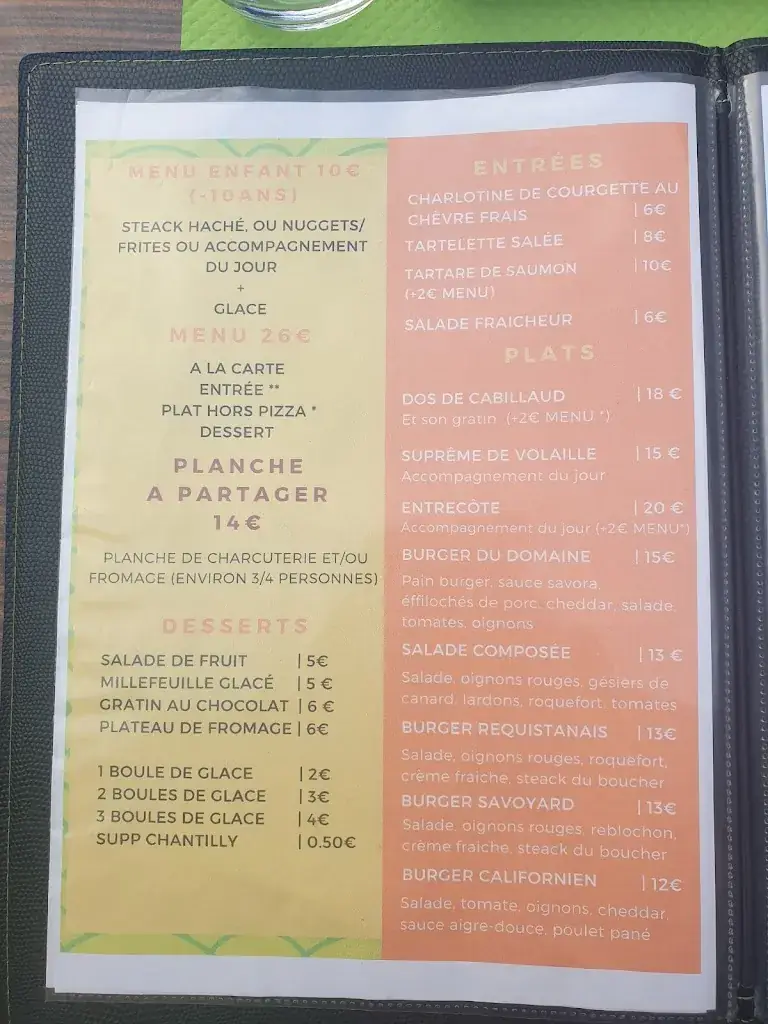 Menu_Restaurant @ Domaine L'Ecrin Vert_Réquista_image_4