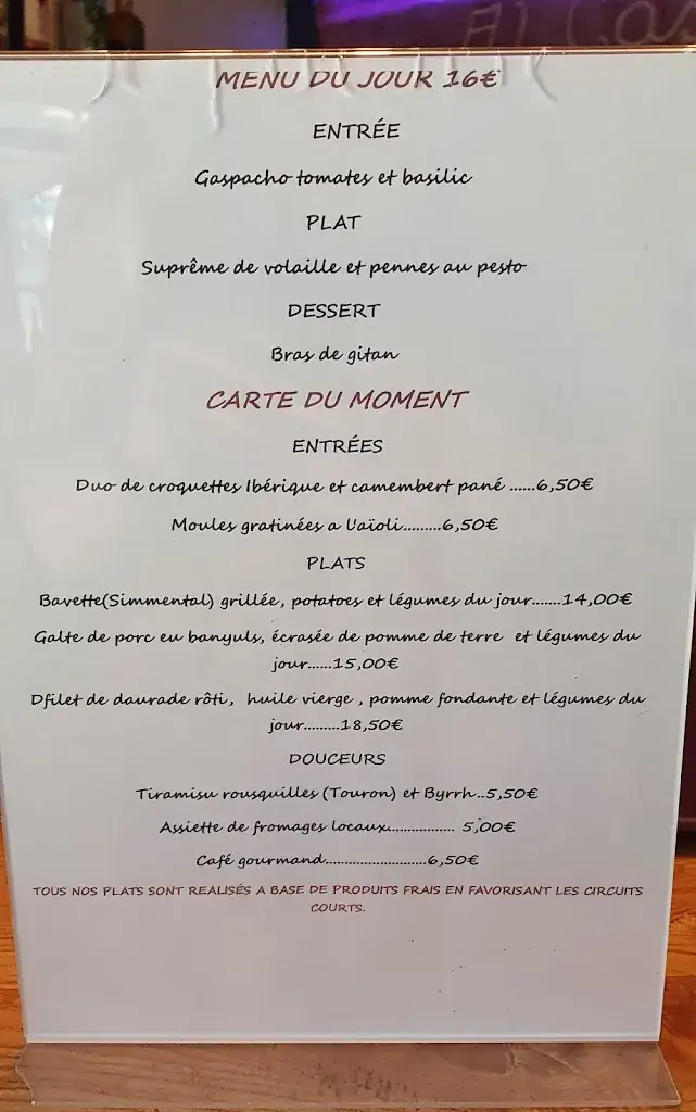 Menu_Al Casot de la Farga restaurant traiteur_Reynès_image_1