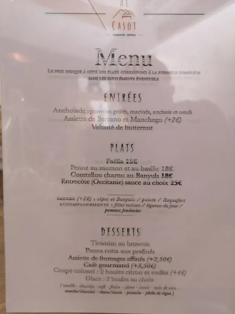 Menu_Al Casot de la Farga restaurant traiteur_Reynès_image_2