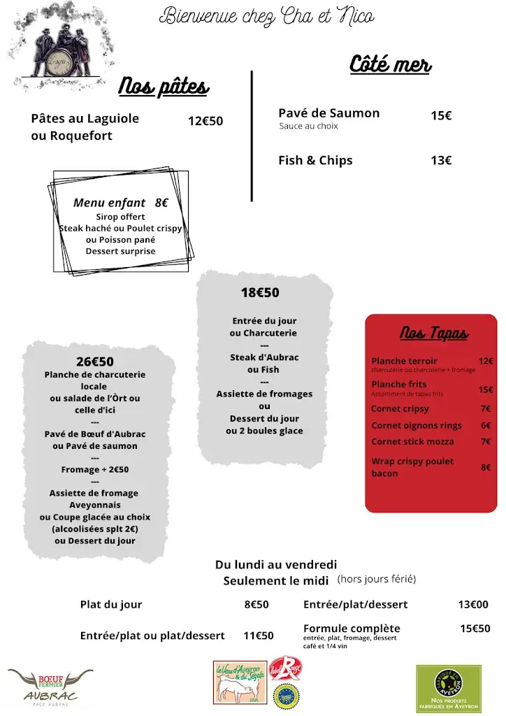 Menu_Bar Brasserie L'Agriculture_Rieupeyroux_image_1