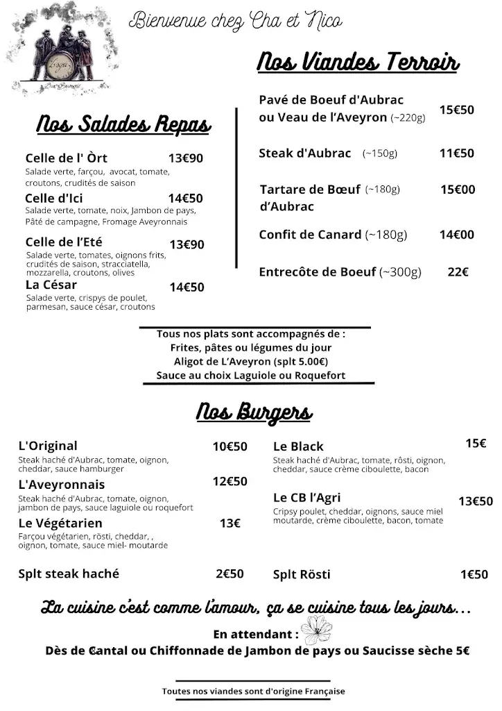 Menu_Bar Brasserie L'Agriculture_Rieupeyroux_image_2