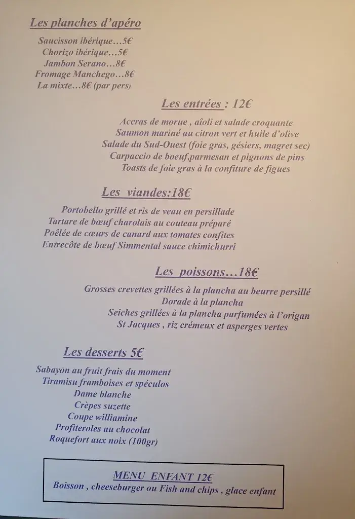 Menu_Restaurant du Lac_Poucharramet_image_1