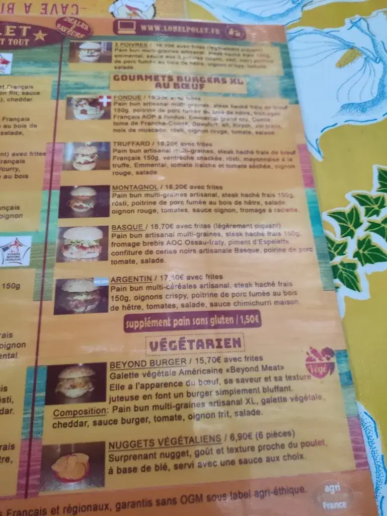 Menu_Lo Bél Polet - Burgers y Fajitas - Restaurant - web radio_Rieux-Minervois_image_2