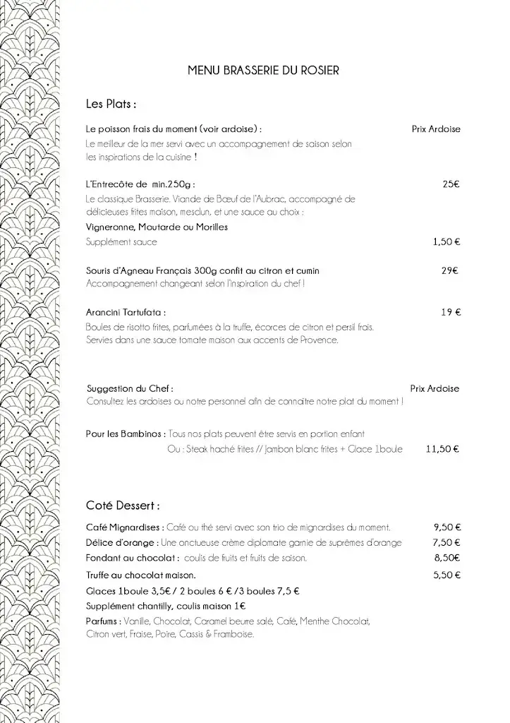 Menu_Brasserie du Rosier_Revel_image_1