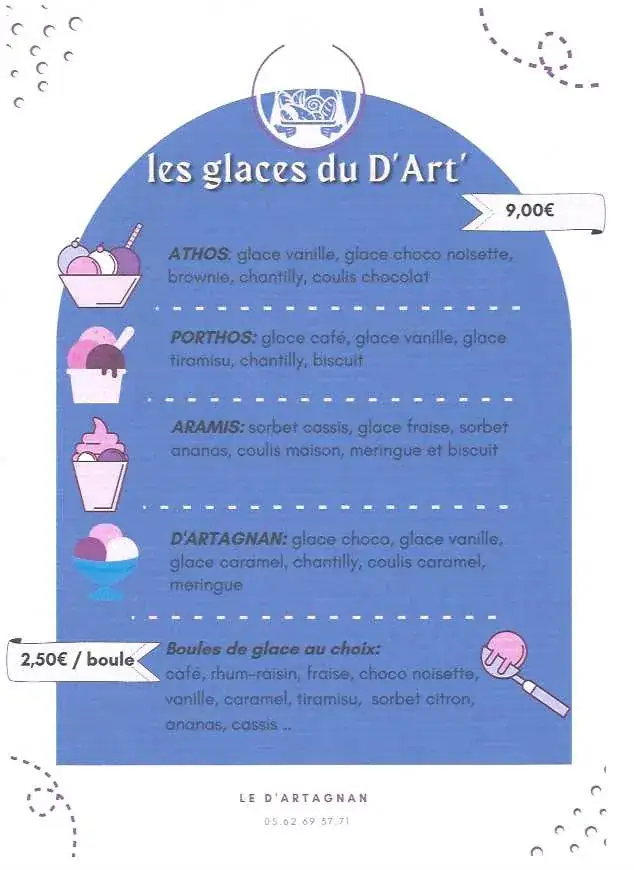 Menu_Bar Brasserie D'Artagnan_Riscle_image_3