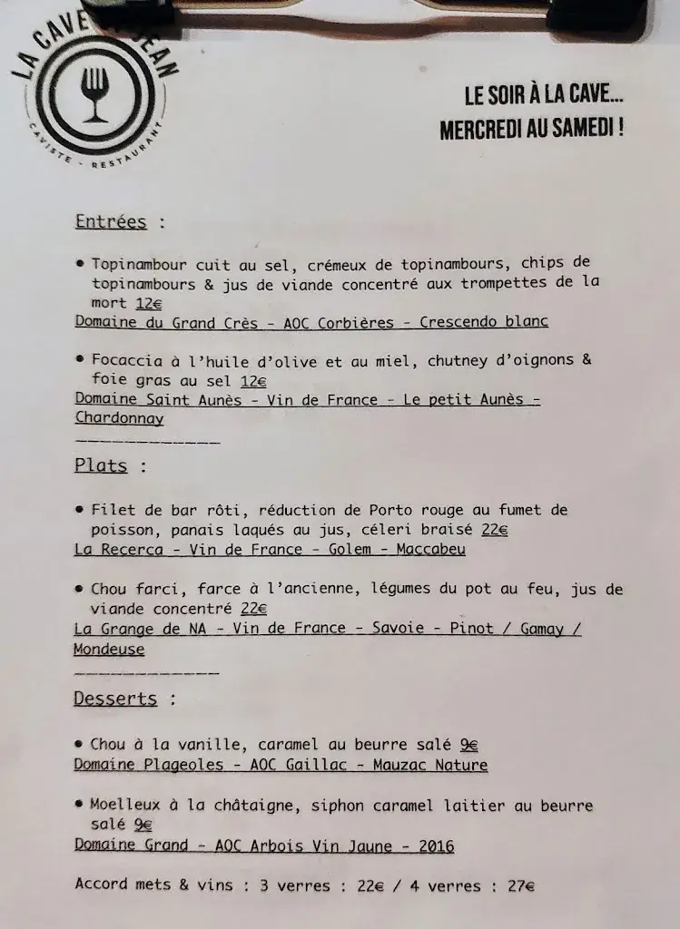 Menu_La Cave St Jean_Saint-Jean_image_3