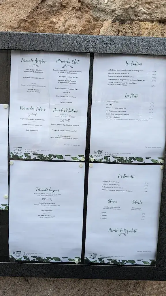 Menu_Le Chat Qui Dort_Saint-Affrique_image_1