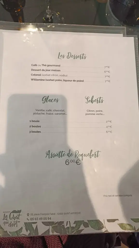 Menu_Le Chat Qui Dort_Saint-Affrique_image_2