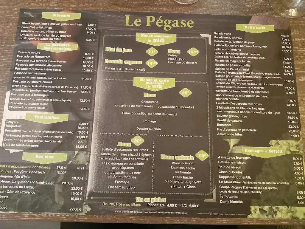 Menu_Le Pégase_Saint-Affrique_image_2
