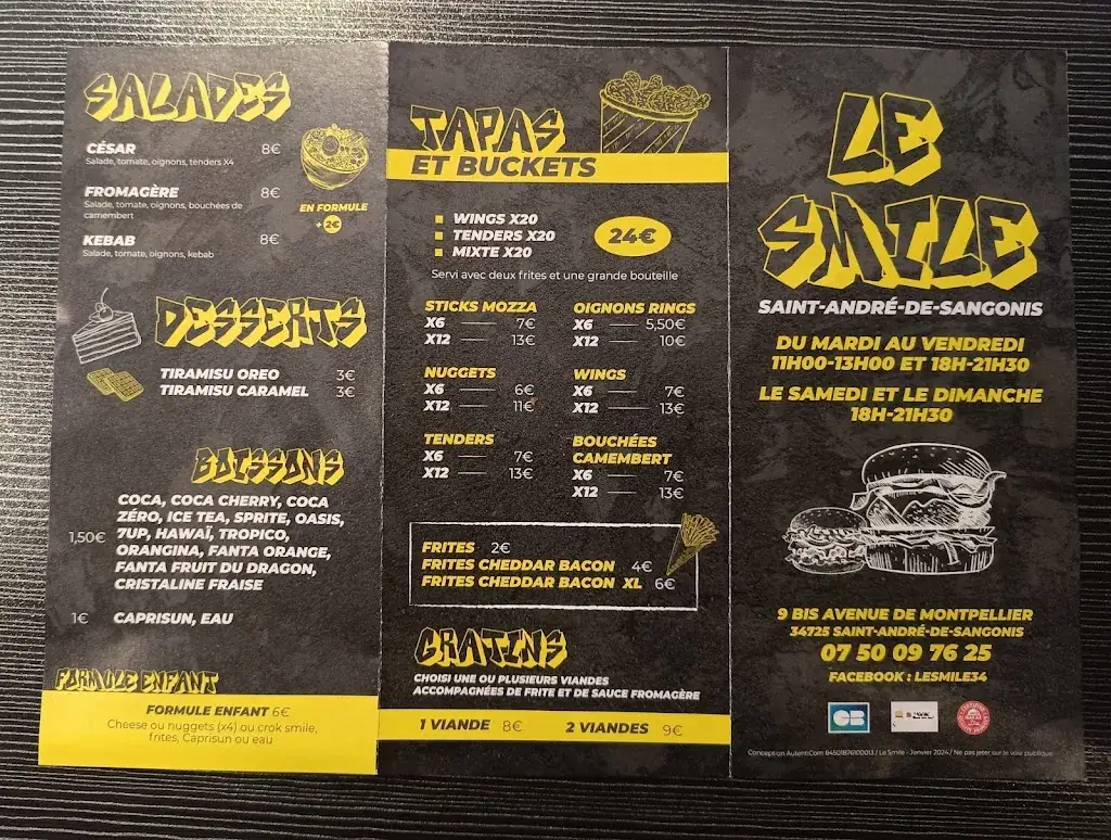 Menu_Le Smile_Saint-André-de-Sangonis_image_2