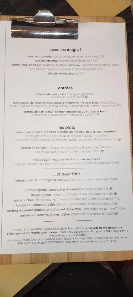 Menu_LES SAINS BONHEURS / restaurant / cave à vins / épicerie / fromagerie_Saint-Bauzille-de-Putois_image_3