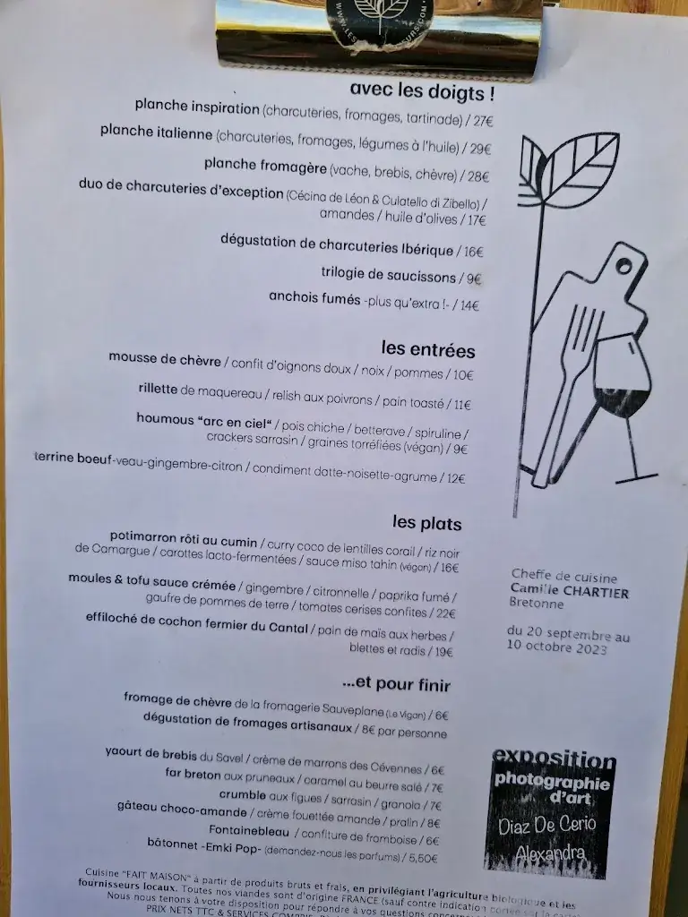 Menu_LES SAINS BONHEURS / restaurant / cave à vins / épicerie / fromagerie_Saint-Bauzille-de-Putois_image_4