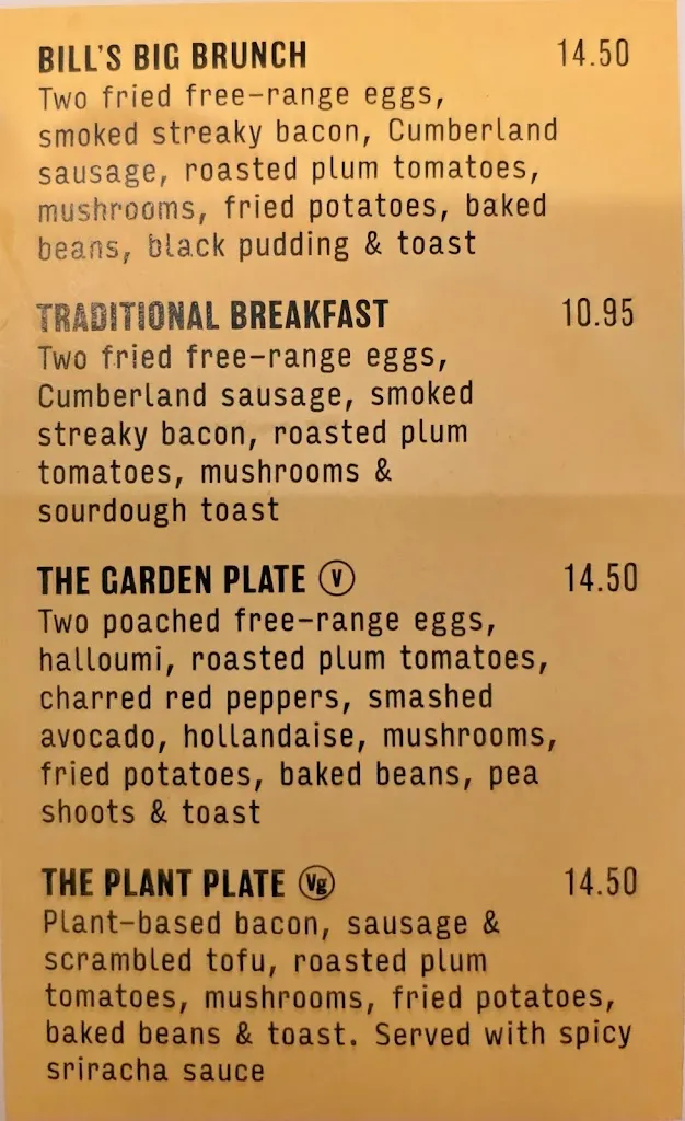 Menu_Bill’s St Albans Restaurant_Kingdom_image_1